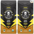 Death Wish Coffee - Light Roast Whole Bean Coffee Organic and Fair Trade (2 pack)