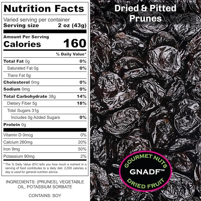 GNADF | Medium Pitted Prunes | Grown In The USA | Available in 5 10 25 Lb Sizes | Gourmet Nuts And Dried Fruit | (25 lbs)