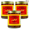 CHILE CRUNCH - Mild Spicy Crunchy Condiment - All Natural Roasted Chili Peppers Garlic &amp Onion Crisp Sauce - Vegan Gluten-Free No Preservatives - Homemade Authentic Mexican Recipe 5.5oz (3 Pack