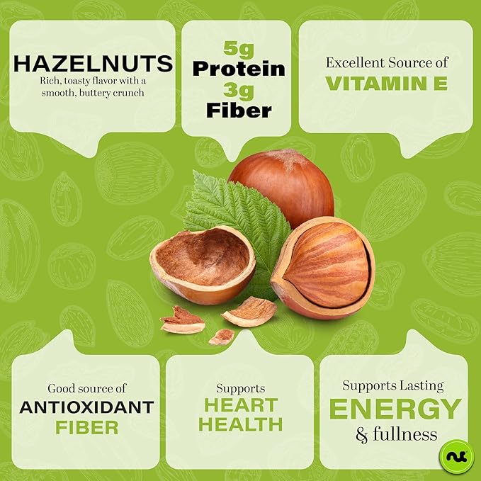 NUT CRAVINGS Raw Hazelnuts Filberts In Shell Whole (48oz - 3 LB) Bulk Nuts Packed Fresh in Resealable Bag Healthy Protein Food Snack Food Assortments Ideal for Trail Mixed Nuts