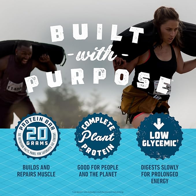 CLIF Builders Protein Bars Bundle - Cookies 'n Cream &amp Chocolate Chip Cookie Dough Flavors - 20g Plant Protein - Gluten-Free - 12 Count