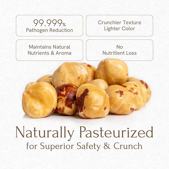 Snackathon Roasted Oregon Hazelnuts Unsalted Dry Roasted Whole Filberts Premium Natural Nuts Grown in USA 2 LB Resealable Bag Healthy Snack Ideal for Baking Nut Butters &amp Recipes