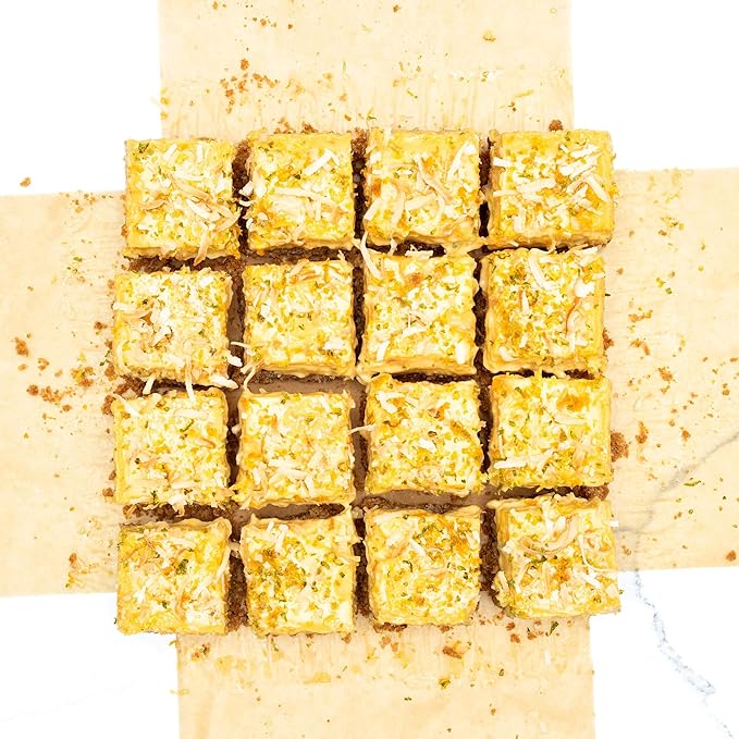 CrumbleCrate Coconut Citrus Bars DIY Baking Kit | Gourmet Dessert Bar Making Set | Pre-Measured Ingredients &amp Baking Tools for Adults