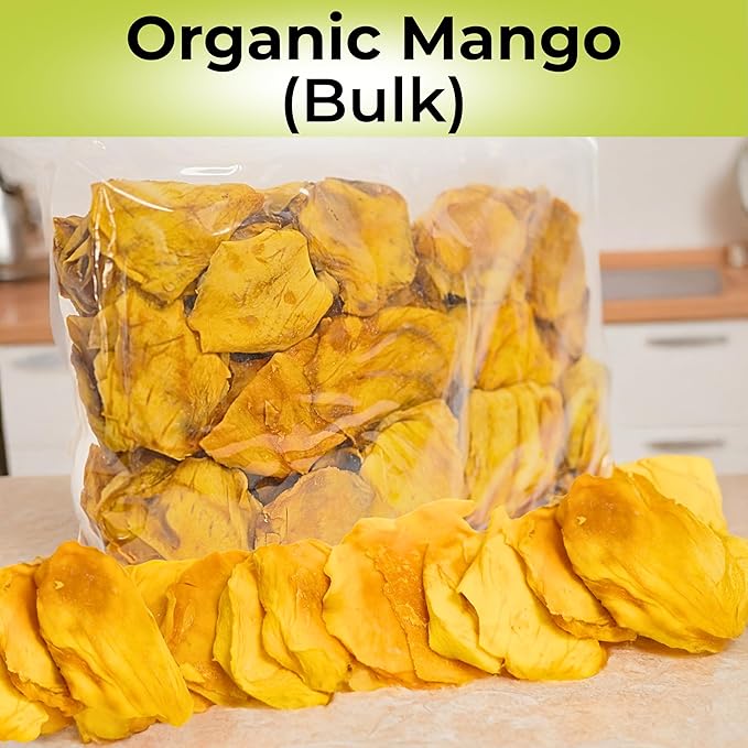 Anna &amp Sarah Bulk Dried Organic Mango No Sugar Added No Preservatives All-Natural Premium Quality 4.5 lbs 288 oz Pack of 4