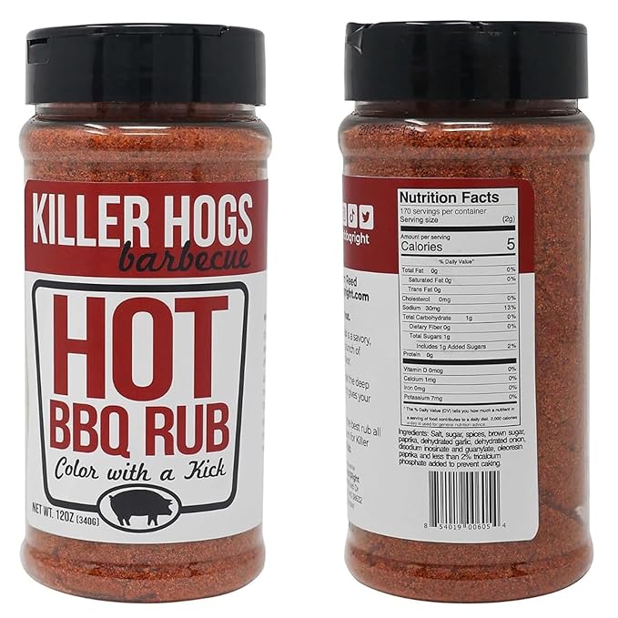 Killer Hogs Steak &amp Burger Seasoning – Championship BBQ Grill Rub for Beef Steaks Burgers and Chops – Savory Blend with Worcestershire &amp Garlic – Each 12 oz Shaker (2 Pack)