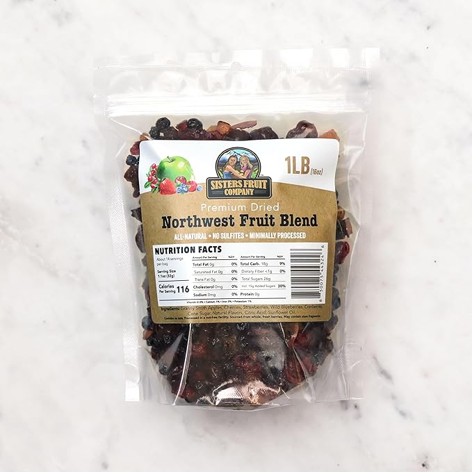 Premium Dried Northwest Fruit Blend (Three 1 lb bags)