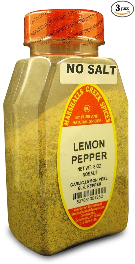 Marshalls Creek Spices (3 PACK) LEMON PEPPER SEASONING NO SALT