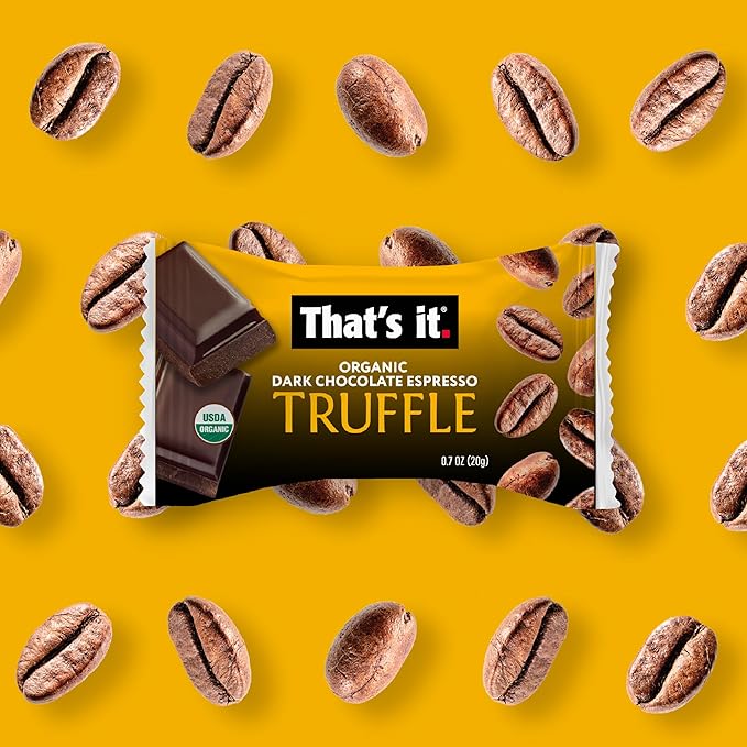 That’s it. Organic Dark Chocolate Espresso Truffles 18-Pack | 1 Truffle = 1 Espresso Shot | Vegan Gluten-Free Allergy-Friendly | Grab-and-Go Energy Snack