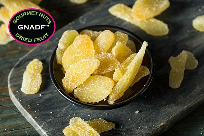 GNADF | Crystallized Ginger Slices | Available in 5 10 25 Lb. Sizes | Gourmet Nuts And Dried Fruit | (5 lbs)