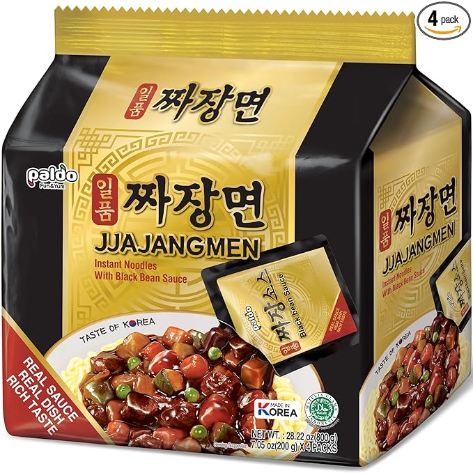 Paldo Jjajang Ramen 7.05 Ounce (Pack of 4)