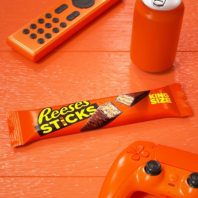 REESE'S STICKS Milk Chocolate Peanut Butter Wafer King Size Candy Packs 3 oz (24 Count)