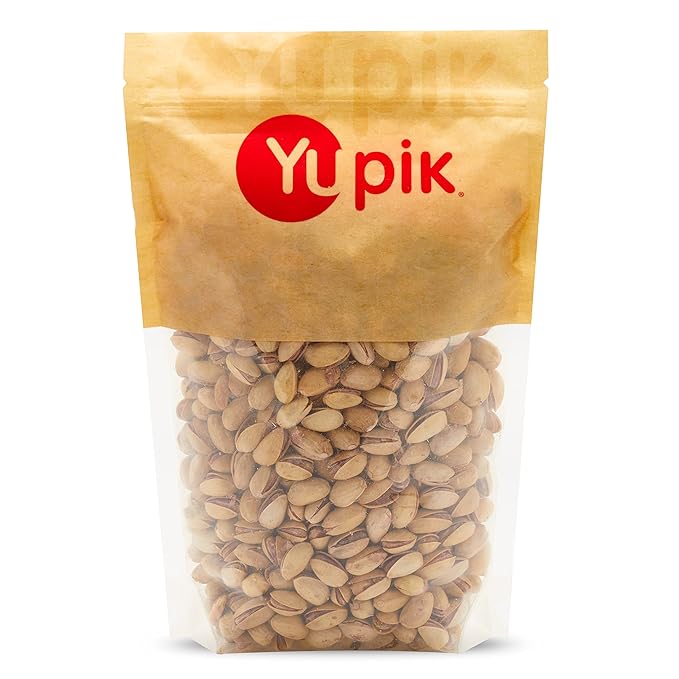 Yupik Dry Roasted Unsalted Pistachios In Shell 2.2 lb (35.3 oz) Gluten-Free Kosher Crunchy Whole Nuts With Shell No Added Salt Oil-Free Source of Fiber Protein Nuts Healthy Snacks