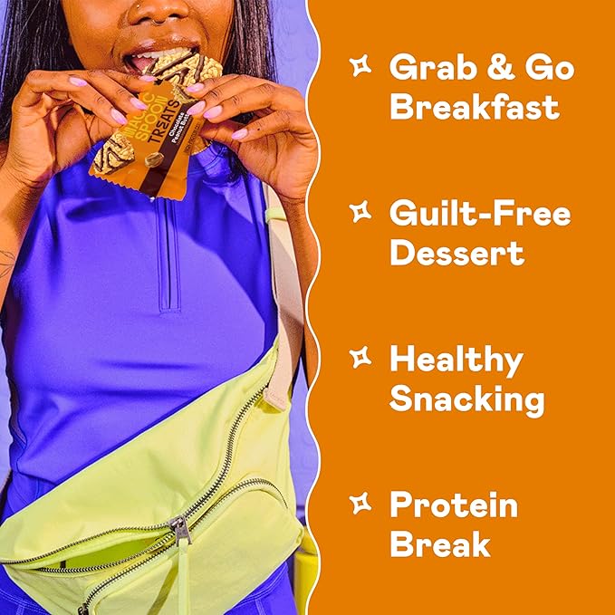 Magic Spoon Treats - 16 High Protein Bars Chocolate Peanut Butter - High Protein Gluten Free Snack - Sugar &amp Gluten Free Free Protein Cereal Bar - Low Carb &amp Keto Friendly - Healthy Snacks