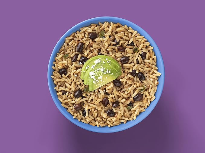 Fillo's Cuban Congri - Black Beans and Rice Ready to Eat Rice with Beans 8 oz Pk of 6 Gluten-Free Preservative-Free Microwavable Meals Non-GMO Vegan