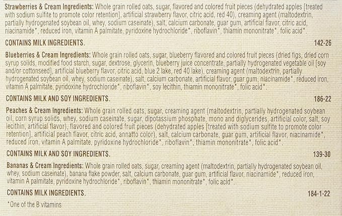 Quaker Instant Oatmeal Fruit &amp Cream Variety Pack 8-Count Boxes (Pack of 4)