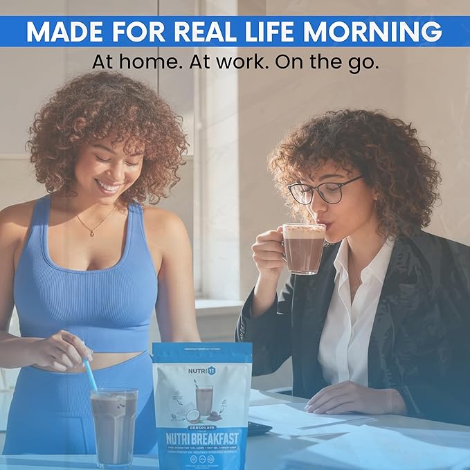 Nutri11 NutriBreakfast by Nutrillermo/Keto Protein Collagen Powder with MCT Oil/MCT Oil Powder/Keto Collagen Peptides with Grass-Fed Bovine Collagen Type I &amp III (15.9 Chocolate)