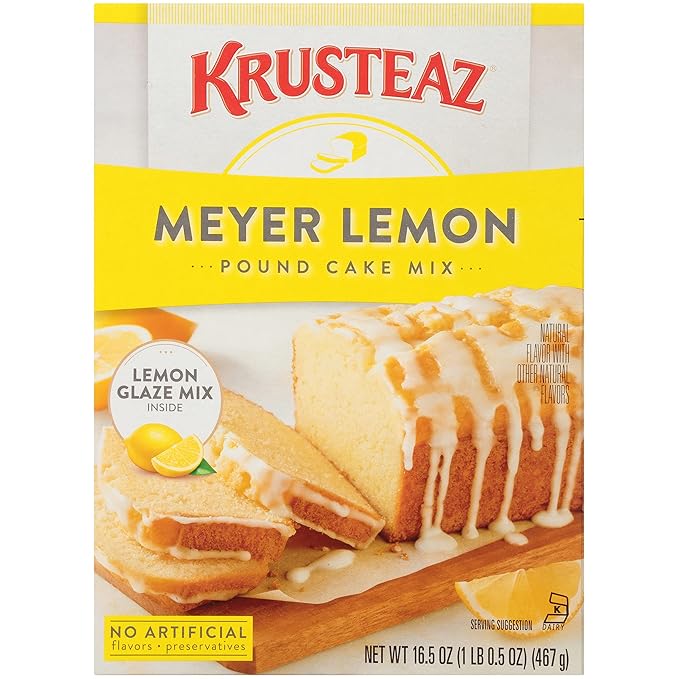 Krusteaz Meyer Lemon Pound Cake Mix 16.5 Ounce (Pack of 4)