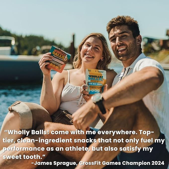 Wholly Balls Protein Bites – Healthy Plant-Based Snack | High Protein Low Sugar Gluten-Free Energy Balls (Pack of 3 Classic Combo Bundle)