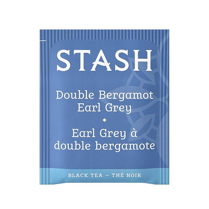 Stash Tea Double Bergamot Earl Grey Black Tea Box of 100 Tea Bags