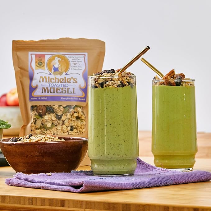 Michele's Toasted Muesli Whole Grain Cereal No Refined Sugar No Added Oil Gluten-Free &amp Non-GMO 36oz Resealable Bag