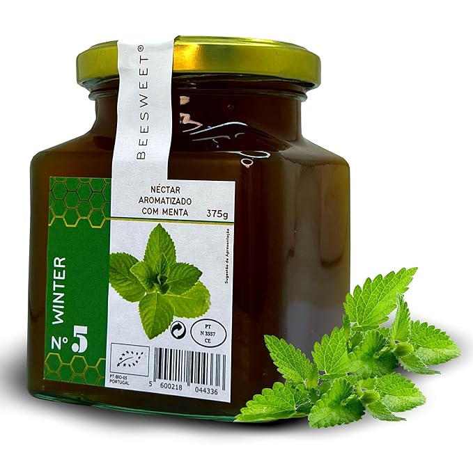 Beesweet ... More than Honey - Bee Honey infused with Mint (BIO) - 2 x 13.22oz / 375gr Glass Jar
