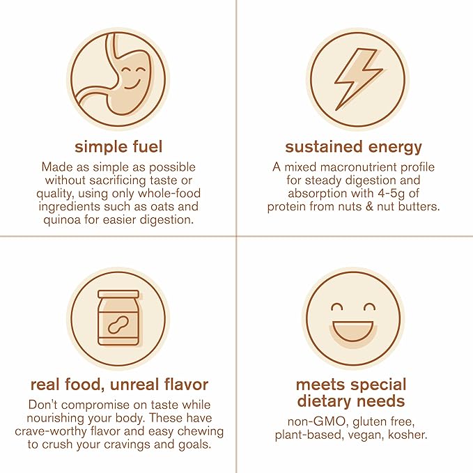 Skratch Labs Energy Bar | Cinnamon + Oatmeal (12 Pack) | Plant Based Healthy Snack | Low Sugar - 5g Protein | Non-GMO Gluten Free Soy Free Vegan Kosher