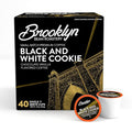 Brooklyn Beans Black and White Cookie Coffee Pods - Compatible with Keurig K Cup Brewers Including 2.0 Machines 40 Count Dessert-Inspired
