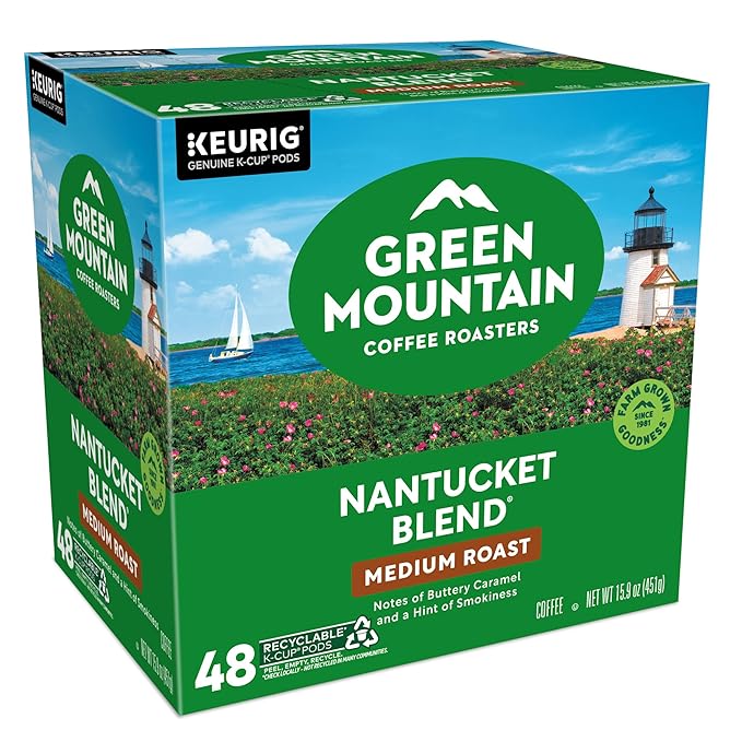 Green Mountain Coffee Roasters Nantucket Blend Single-Serve Keurig K-Cup Pods Medium Roast Coffee Pods 48 Count