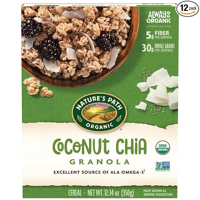 Nature's Path Organic Coconut Chia Granola 12.34 oz (Pack of 12) Non-GMO