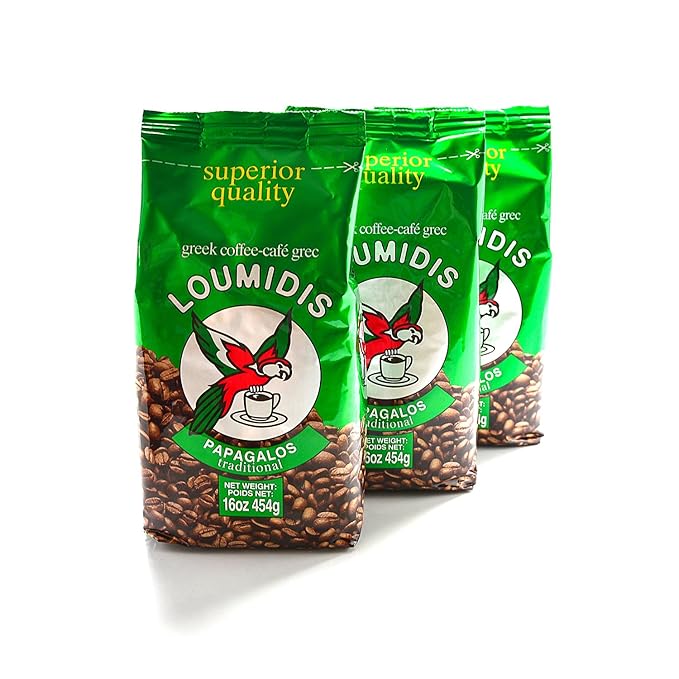 Papagalos Loumidis Ground Coffee 16 Ounce - Pack of (3) PCS