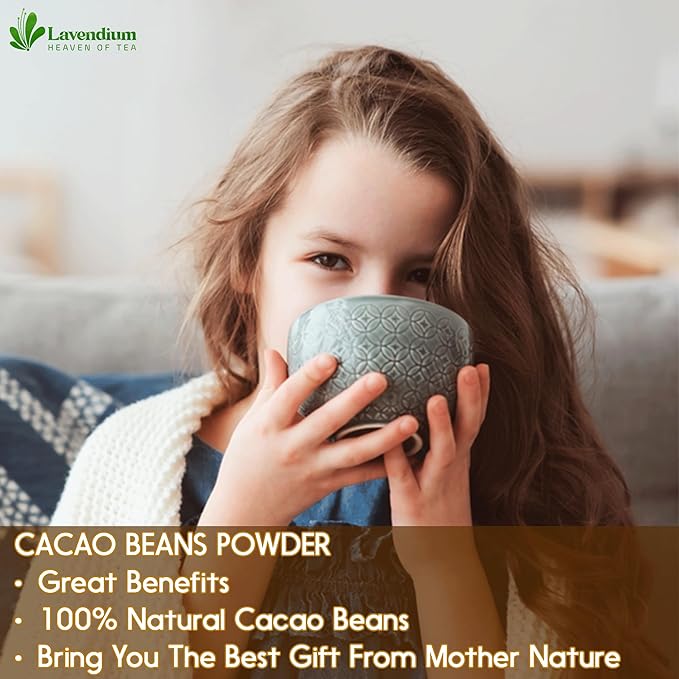 Lavendium 25oz (1.56 lbs) Cacao Powder 100% Natural &amp Pure Unsweetened Rich Chocolate Flavor Perfect for Baking &amp Smoothies No Additives No Gluten Vegan