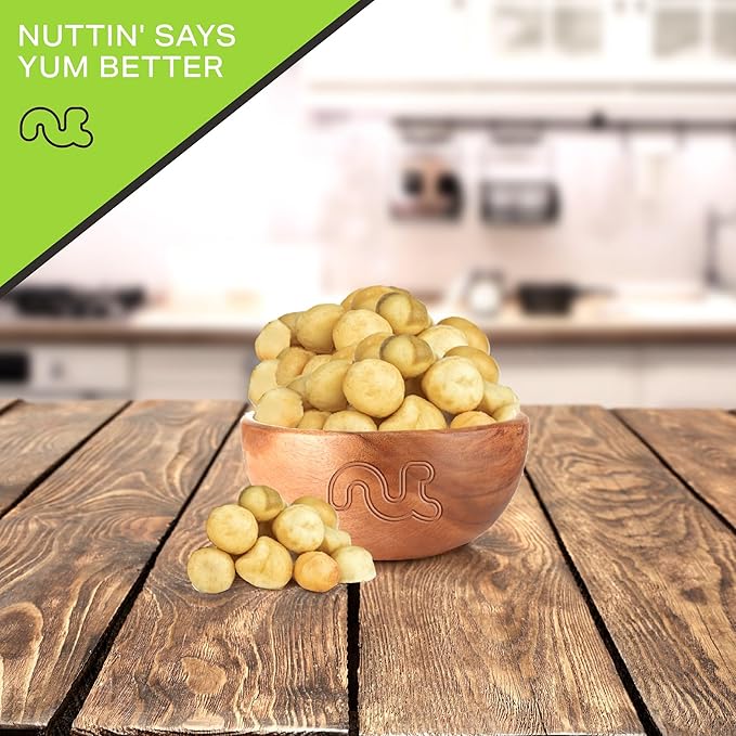 NUT CRAVINGS - Roasted &amp Salted Macadamia Nuts - No Shell (80oz - 5 LB) Bulk Nuts Packed Fresh in Resealable Bag - Healthy Protein Food Snack Food Assortments Hazelnut