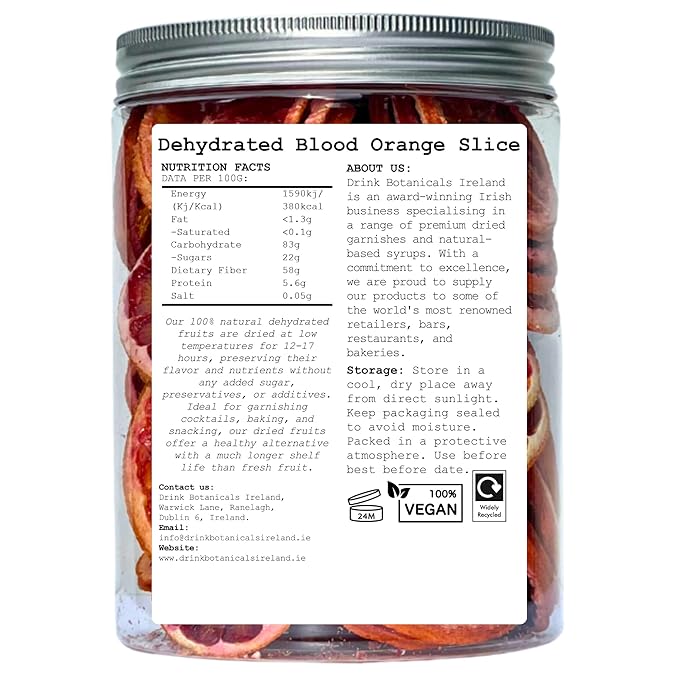 Dried Orange Slices (150G) &amp Dried Blood Orange Slices (150G) Combo Pack for Cocktails Drinks Baking &amp Desserts