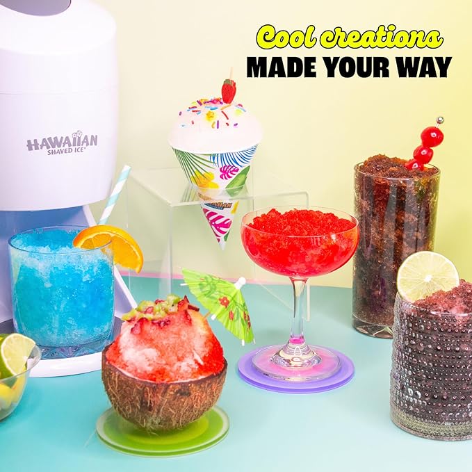 Hawaiian Shaved Ice Syrup Assortment 6 Popular 16oz Flavors: Cherry Grape Blue Raspberry Tiger's Blood Lemon-Lime Pina Colada
