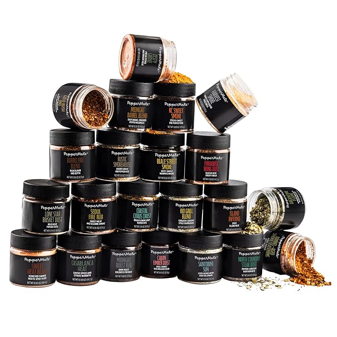 Ultimate 22-Spice Grilling &amp Cooking Gift Set – Gourmet Chef-Approved All-Natural Non-GMO Rubs &amp Seasonings for BBQ Steak Chicken Seafood – Perfect Holiday Christmas Father’s Day &amp