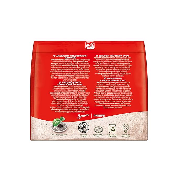 Senseo Classic Medium Roast Coffee Pods Single Serve Pods Bulk Pack for Senseo Coffee Machine Compostable Pods for Hot or Iced Coffee Cold Brew Coffee 16 Count Pack of 10