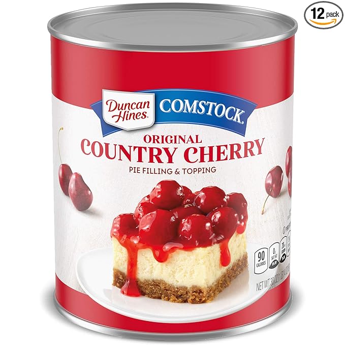 Duncan Hines Comstock Original Pie Filling &amp Topping Country Cherry 30 Ounce (Pack of 12)