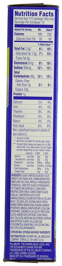Pillsbury Cake Mix Funfetti 18.9-Ounce Boxes (Pack of 12)
