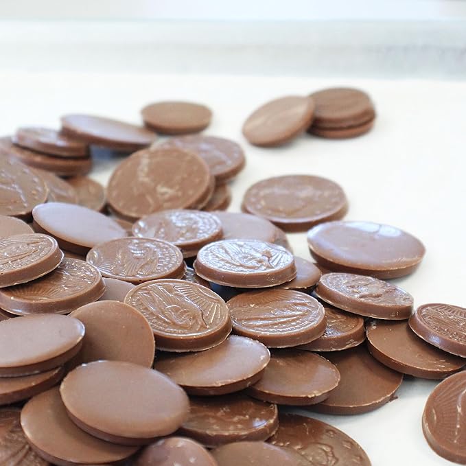 Vermont Nut Free Chocolates Milk Chocolate Coin Chest (2-Pack - 12 coins per pack) Nut-free Egg-free Kosher