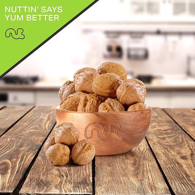 NUT CRAVINGS - Raw Walnuts In Shell Whole (80oz - 5 LB) Packed Fresh in Resealable Bag - Nut Snack - Food Assortments Ideal for Trail Mixed Nuts