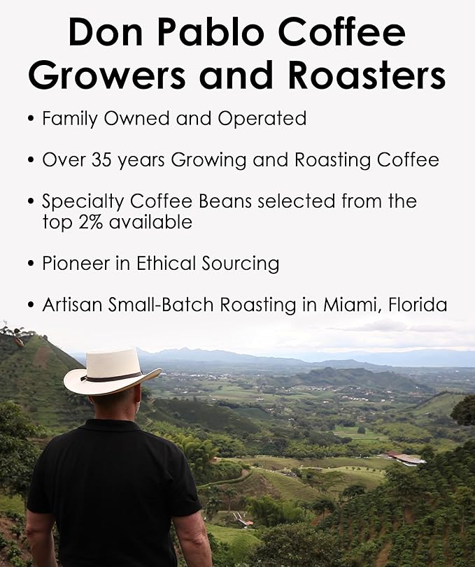 Don Pablo Colombian Supremo - Medium-Dark Roast - Whole Bean Coffee - Low Acidity