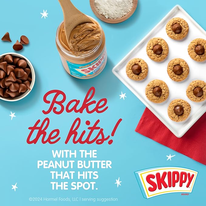 SKIPPY Creamy Peanut Butter 8-Pack 16.3 oz Jars Bulk Peanut Butter