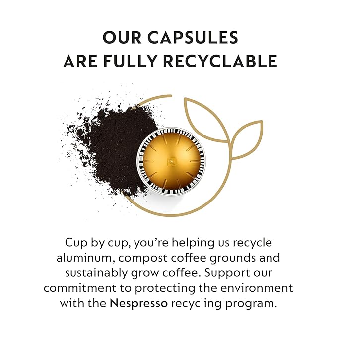 Nespresso Capsules Vertuo Voltesso Mild Roast Espresso 50-Count Espresso Pods Brews 1.35oz.