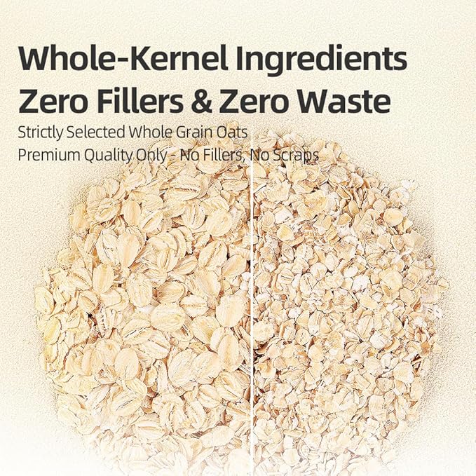 Instant Oats in Resealable Jar | 400g / 14.1oz | PoetrySeptember 100% Whole Grain Rolled Oats No Sugar Added - Grown in Fertile Black Soil Rich Aroma - Quick &amp Easy Breakfast Just Add Water Re
