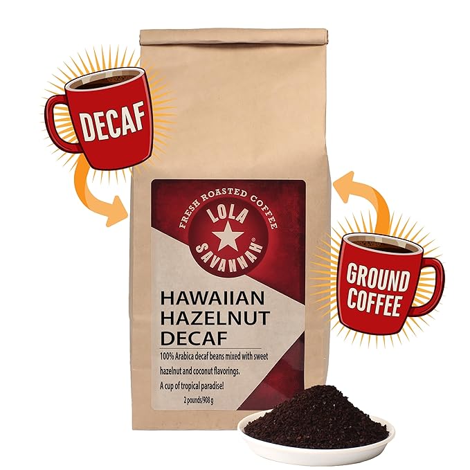 Lola Savannah Hawaiian Hazelnut Ground Decaf Coffee 2lb