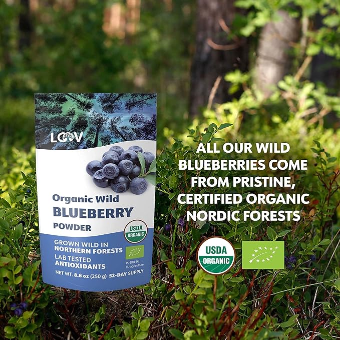LOOV Bundle – 2 Items Organic Wild Blueberry Powder and Organic Wild Cranberry Powder