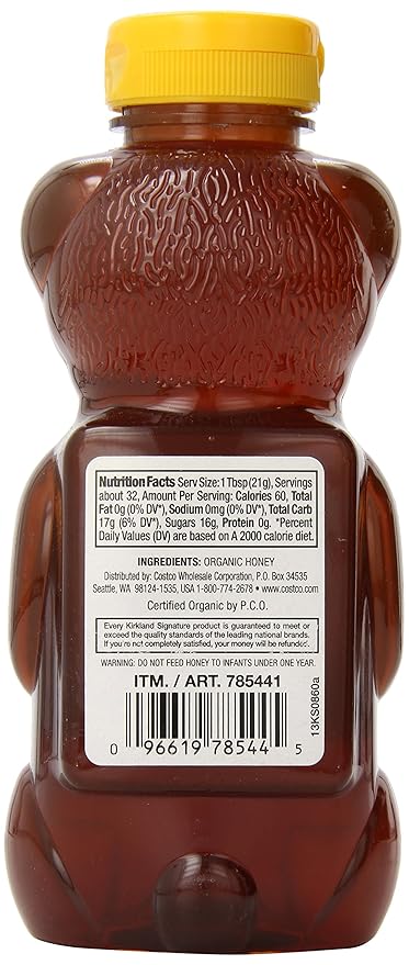 Kirkland Signature 100% U.S. Grade A Organic Honey 4.5 Pound