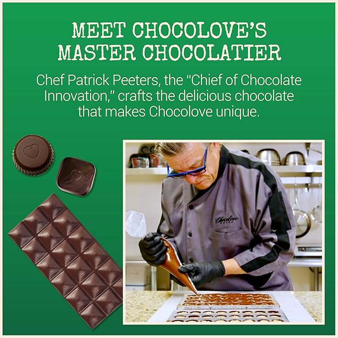 Chocolove Mint Crème Chocolate Bites | 55% Cocoa | Refreshing Mint Filling | Crafted with Premium Dark Chocolate | Non-GMO &amp Gluten-Free 3.5 oz Pack (8 Pack)