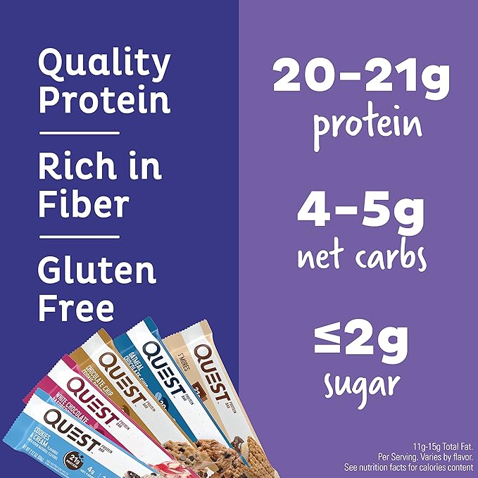 Quest Nutrition Ultimate Variety Pack Protein Bars &amp High Protein Low Carb Gluten Free Keto Friendly Peanut Butter Cups