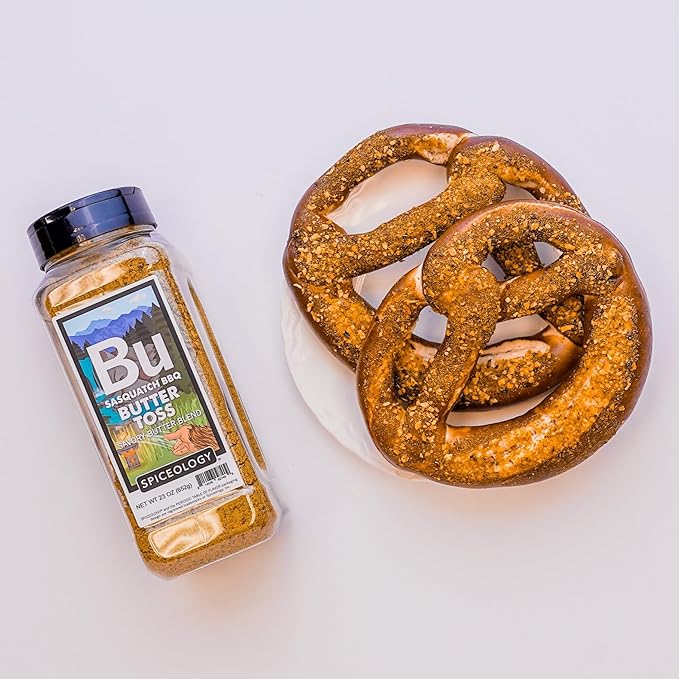 Spiceology &amp Sasquatch BBQ - Butter Toss - Savory Butter Seasoning BBQ Spice Blend - Use On: Steak Chicken Pasta Popcorn and Potatoes - 23 oz